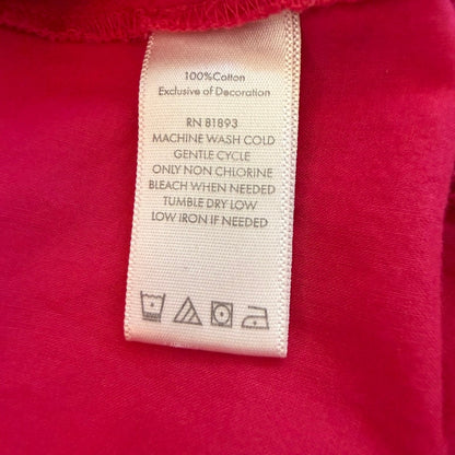 Motto Crochet V Neck Tunic Top Womens 3X Pink Boho Peasant Plus Size Festival