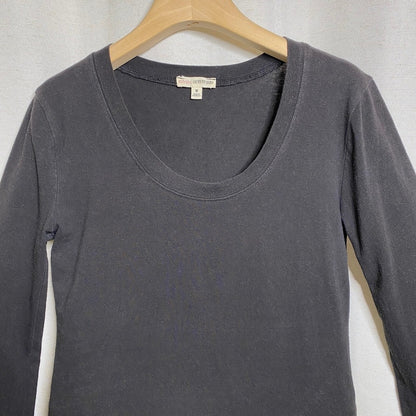 Zenna Outfitters Black Scoop Neck Top Womens S/XS 90s Style Minimalist Grunge