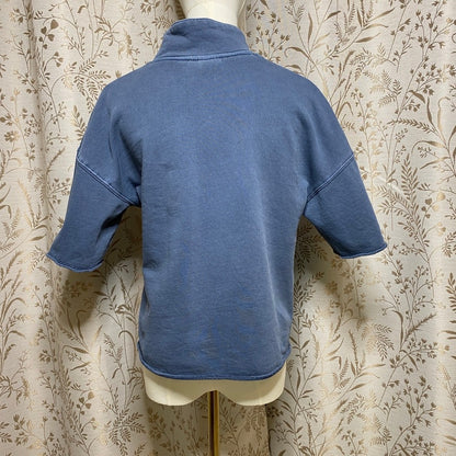 Universal Thread Blue Cut Out V-Neck Sweatshirt XS Coastal Minimalist Indie Boho