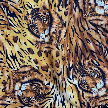 Handmade Tiger Print Wraparound Skirt Womens Small Beach Summer Animal Cover-up