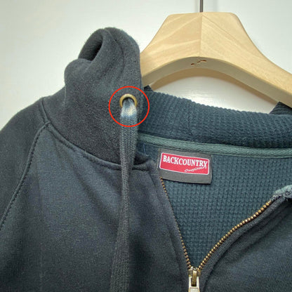 Backcountry Zip-Up Hoodie Sweatshirt Men's Large Cabincore Gorpcore Outdoor