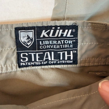 Kuhl Liberator Convertible Stealth Zip Off Pants Mens 34x32 Gray Hiking Outdoors