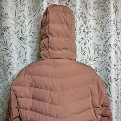32 Degrees Heat Hooded Puffer Coat Women XXL Brown Gorpcore Utility Earth-Toned
