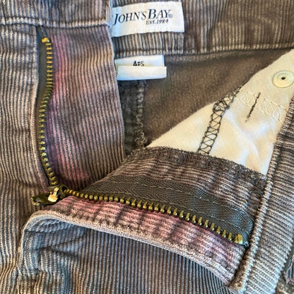 St Johns Bay Corduroy Pants 4PS Taupe Bootcut Stretch Whimsigoth Grunge Indie