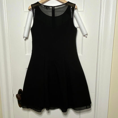 Riu Paris Black Sleeveless A-Line Cocktail Dress Womens Small LBD Retro Mod Chic