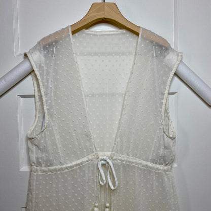 Lauren Conrad Duster Vest Womens Large Ballet Bohemian Cottagecore Dainty Fairy