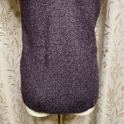 Banana Republic Metallic Tank Shimmer Charcoal Gray Indie Glam 90s Minimalist