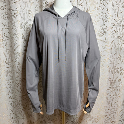 Sage Collective Lightweight Long Sleeve Ribbed Hoodie Women XL Thumbhole Stretch
