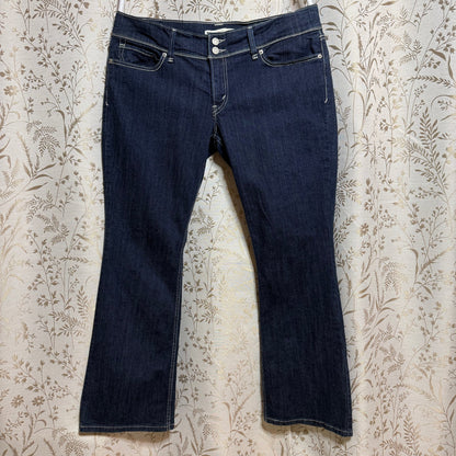 Levi's 524 Too Superlow Jeans Women Sz 18 Tall Dark Indigo Cowgirl Y2K Western