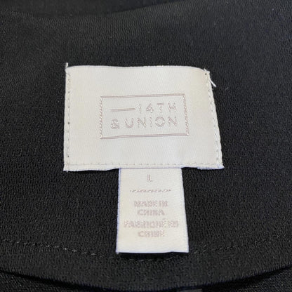 14th & Union Black Open Front Blazer Womens L Academia Professional Minimalist