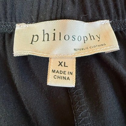 Philosophy Republic Tiered Midi Skirt Women XL Black Whimsigoth Boho Witchy Goth