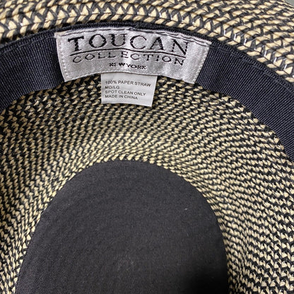 Toucan Collection Straw Boater Hat MD\LG Old Money French Girl Resort Retro Chic