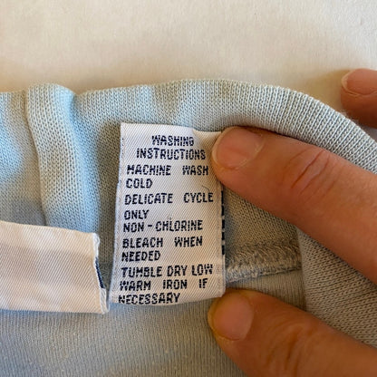 Whitefish Bay Mock Neck Cotton Top Womens S Distressed 90s Y2K Vintage Soft Girl