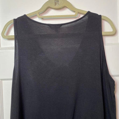 Yak & Yeti Lightweight Black and Paisley Layered Tank Top Large Womens Classic