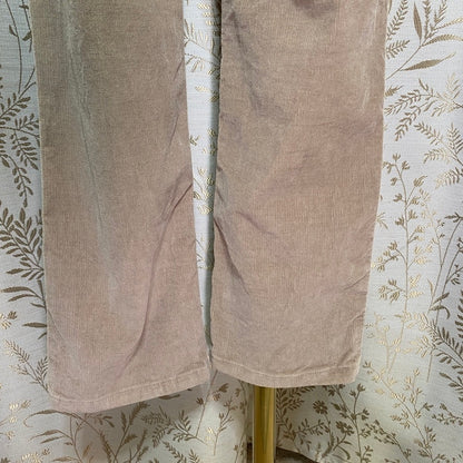 Calvin Klein Jeans Corduroy Straight Leg Pants Sz 4 Beige Tan Low Rise Stretch
