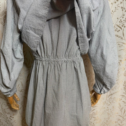 American Holic Seersucker Micro-Stripe Tiered Tunic Women M Japan Avant Garde