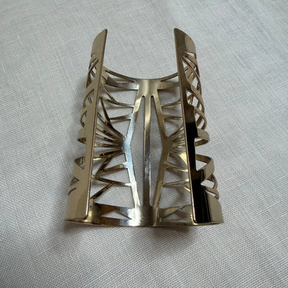 Geometric Openwork Gladiator Statement Cuff Goddess Superhero Futuristic Costume