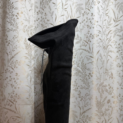 JustFab Aubriana Faux Suede Thigh High Boots Women 8 Goth Witchy Whimsigoth Edgy