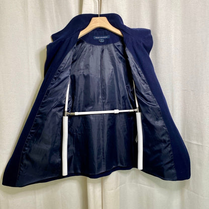 French Connection Mixed Media Cutaway Coat Womens Small Sailor Chic Whimsigoth