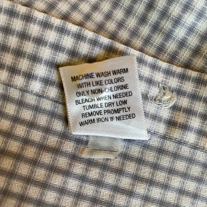 Merona Micro Check Button Up Shirt Mens XL Academia Normcore Preppy Professional