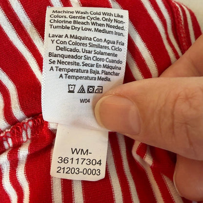Time and Tru Stripe Midi Tank Dress XL Red White Streetwear French Girl Coastal