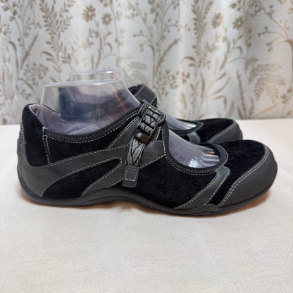 Ahnu Suede Leather Mary Jane Walking Shoes Women 8.5 Utility Travel Comfort
