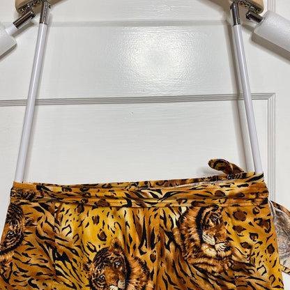 Handmade Tiger Print Wraparound Skirt Womens Small Beach Summer Animal Cover-up