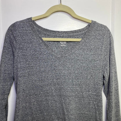 Missimo Long Sleeve Gray Top Womens Large Layering Basic Cozy Grunge Classic