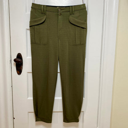 Democracy Ab Technology Cargo Pants 6 Olive Green Knit Utility Jogger High Rise