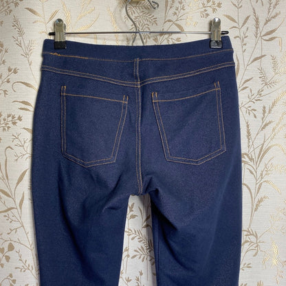 Dark Wash High Rise Skinny Denim Jeggings Small Stretch Minimalist Clean Girl