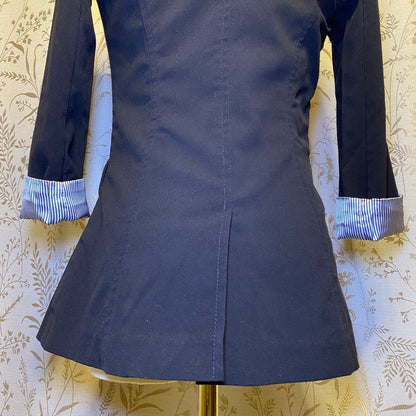 Iz Byer Black Fitted Blazer XS Dark Academia Office Siren Minimalist Corporate