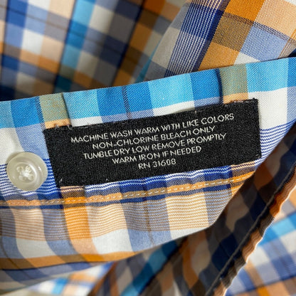 Jos A Bank Plaid Button Up Shirt Mens Large Academia Casual Geek Normcore Preppy