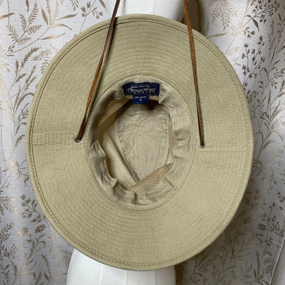 Dorfman Pacific Khaki Safari Hat Medium Mesh Gorpcore Sun Hiking Outdoor Utility