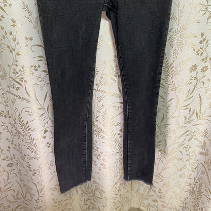 Abercrombie & Fitch Ultra High Rise Super Skinny Ankle Jeans Black Sz 24 Goth