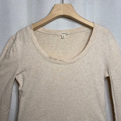 Zenna Outfitters Cream Long Sleeve Scoop Neck Top Distressed Grunge Fairy Fits S