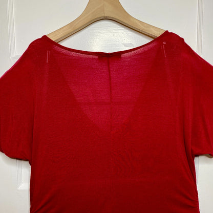 GUSB Collection Cowl Neck Top Womens Large Boho Chic Dainty Holiday Romantic Y2K