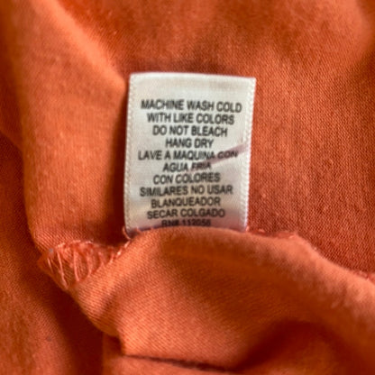 Zenna Outfitters Peach Scoop Neck Long Sleeve Top Womens XS Kidcore Preppy Y2K