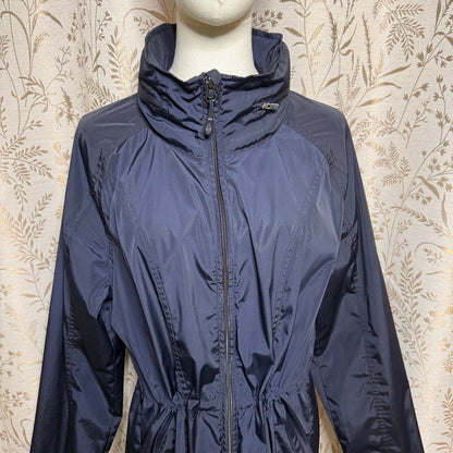 32 Degrees Cool Hooded Anorak Windbreaker Womens L Navy Gorpcore Utility Outdoor