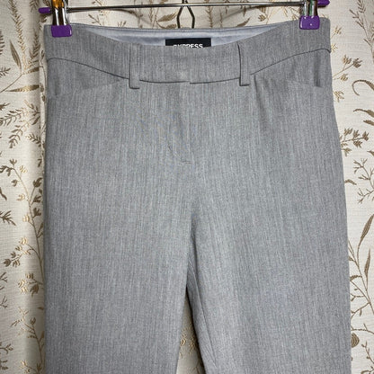 Express Skinny Mid Rise Dress Pants 00R Heather Gray Office Siren Minimalist