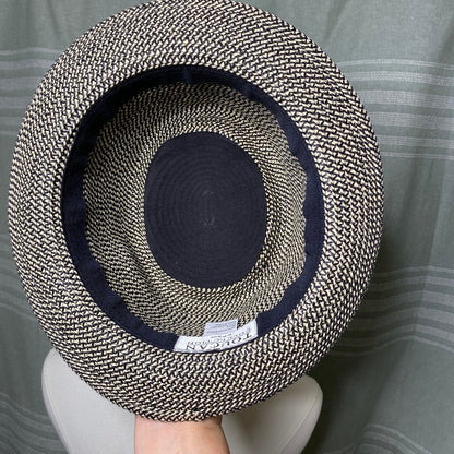 Toucan Collection Straw Boater Hat MD\LG Old Money French Girl Resort Retro Chic
