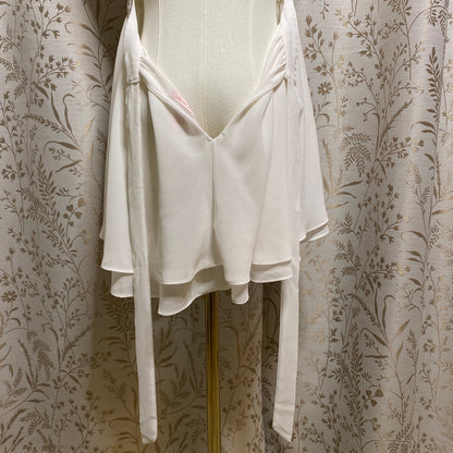 Victorias Secret White Halter Babydoll L Beaded Sequin Bridal Coquette Angelcore
