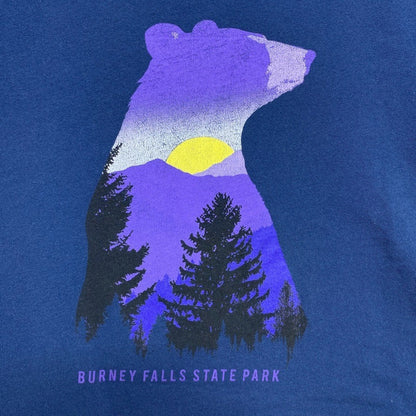 Burney Falls Bear Graphic T-Shirt Womens Large California Hiking Outdoor Travel