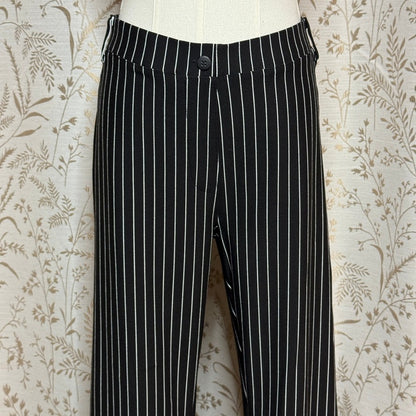 Yogipace Pinstripe Yoga Dress Pants Womens XL Black White Office Siren Corporate