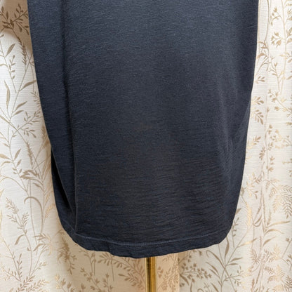 Susina Black Cotton Modal T-Shirt Women 1X Minimalist Capsule Loungewear Relaxed