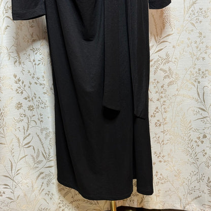 M&S Collection Knot Detail Maxi Dress Womens 18 Black Minimalist Elegant Formal