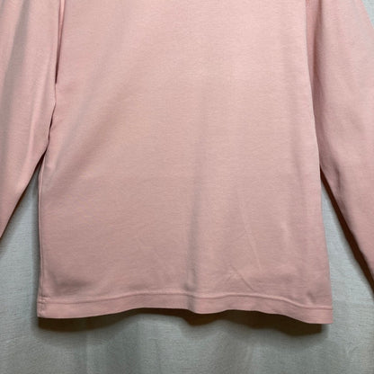 Eddie Bauer Vintage Pastel Pink Turtleneck Shirt Small Balletcore Distressed