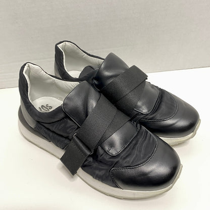 Ixos Italian Leather Sneakers Womens US 9.5 Black Avant Garde Luxury Streetwear