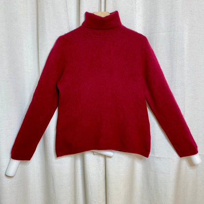 Charter Club 2-Ply Cashmere Turtleneck Sweater Womens Large Cranberry Luxury