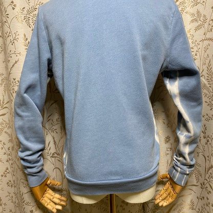 PINK Zip Up Hoodie XS Pastel Blue Tie Dye Stripe Y2K Streetwear Soft Girl Comfy