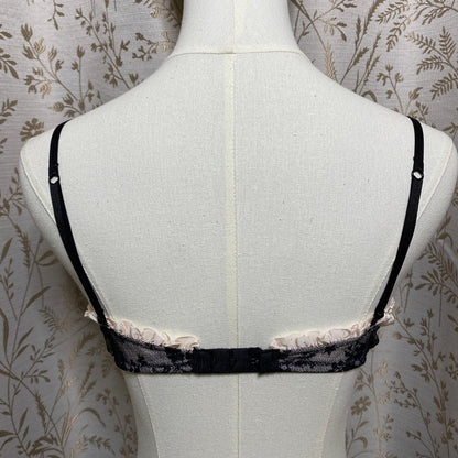 2009 Victoria's Secret Lace Maid Babydoll Chemise 36C Bow Coquette Sirencore